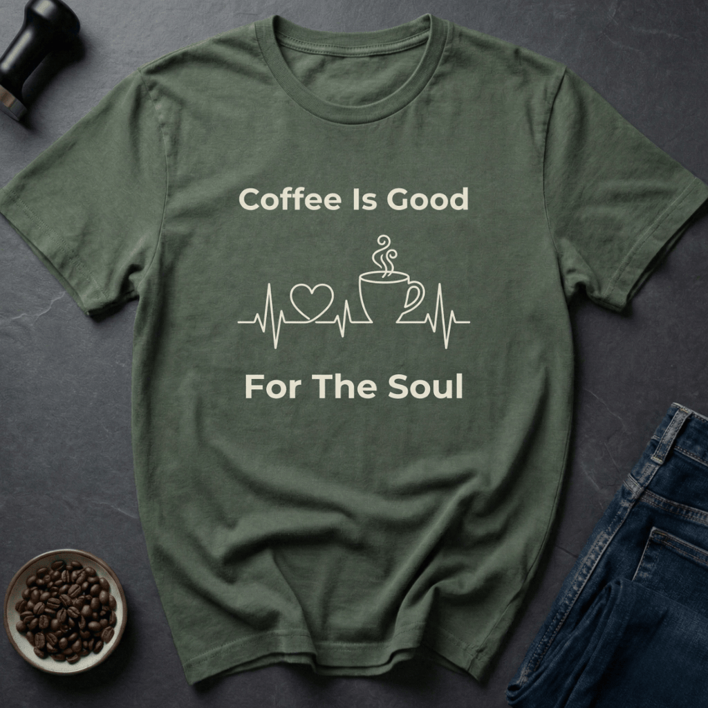 Coffee graphic Soul Sipper T-Shirt in by Caffeine Dept