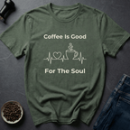 Coffee graphic Soul Sipper T-Shirt in by Caffeine Dept