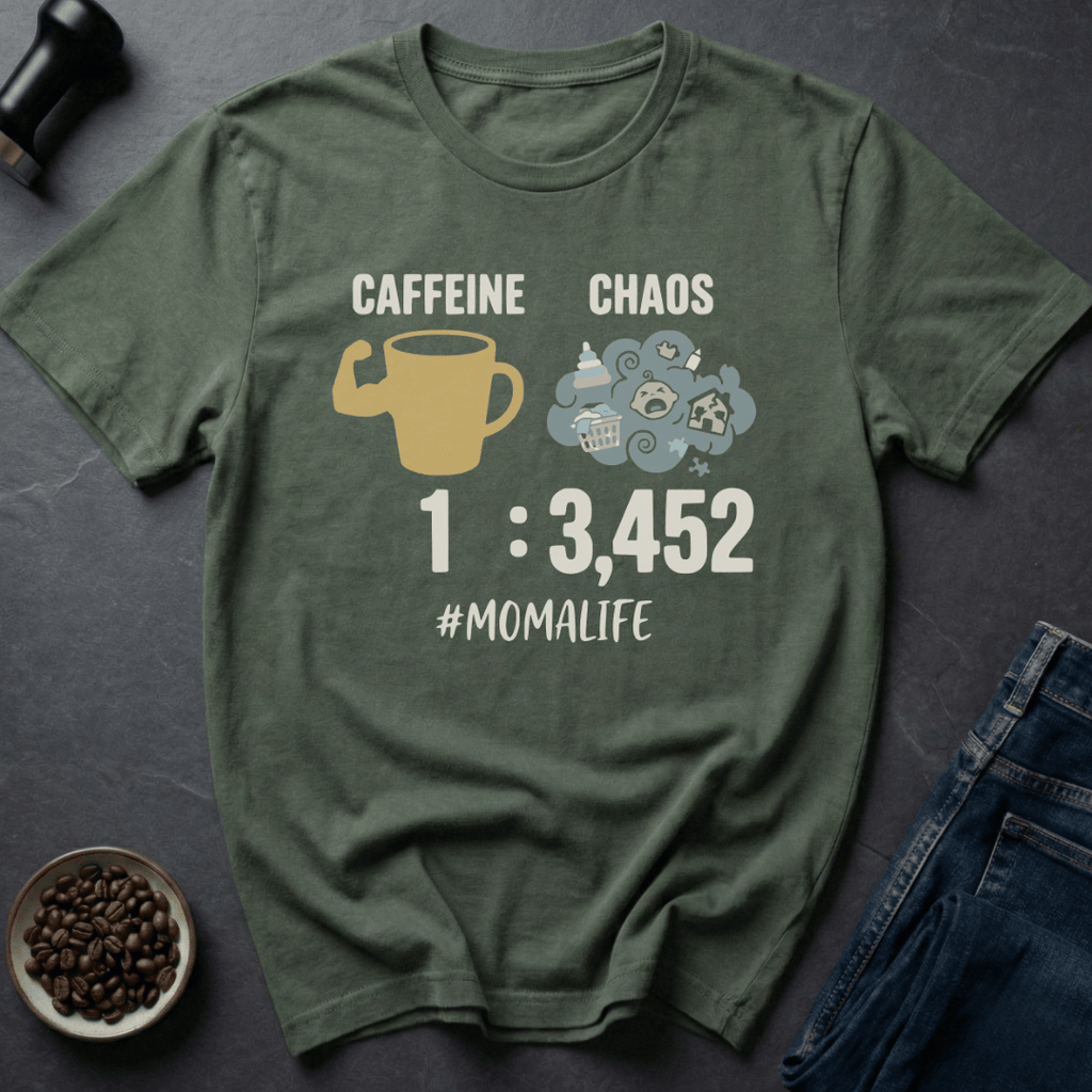 Coffee graphic Busy Mom T-Shirt in by Caffeine Dept