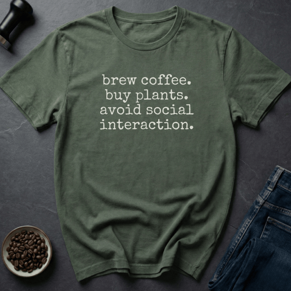 Coffee graphic Coffee Plants Repeat T-Shirt in by Caffeine Dept