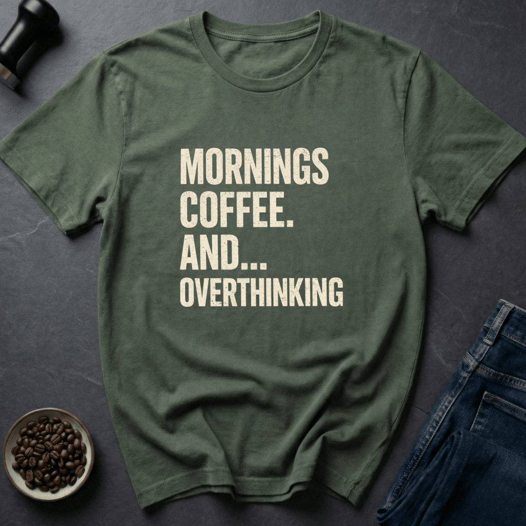 Coffee graphic Coffee Overthink T-Shirt in by Caffeine Dept