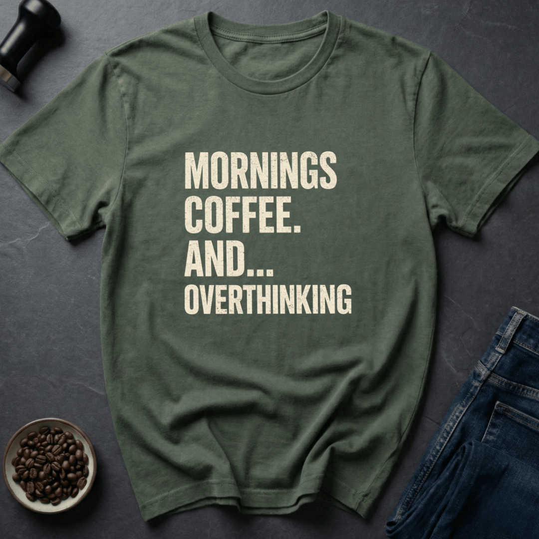 Coffee graphic Coffee Overthink T-Shirt in by Caffeine Dept