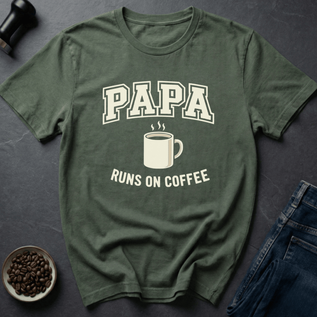 Coffee graphic Papa Coffee T-Shirt in by Caffeine Dept
