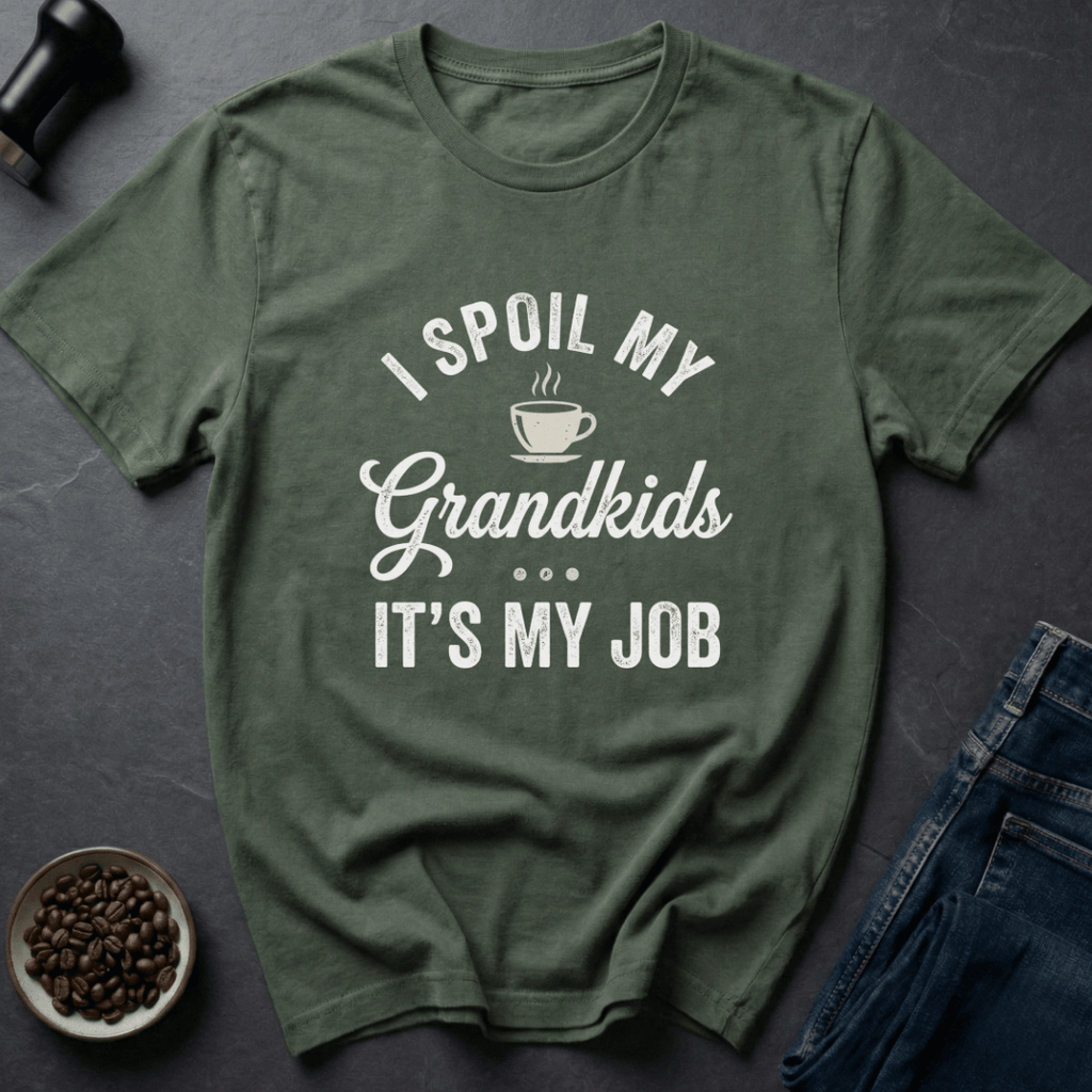 Coffee graphic Proud Grandma T-Shirt in by Caffeine Dept