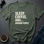 Coffee graphic Sleep Coffee T-Shirt in by Caffeine Dept