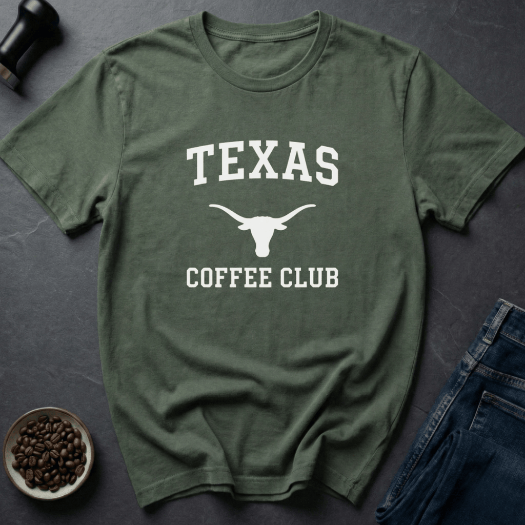Coffee graphic Cowboy Roast T-Shirt in by Caffeine Dept