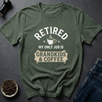 Coffee graphic Coffee Retirement T-Shirt in by Caffeine Dept