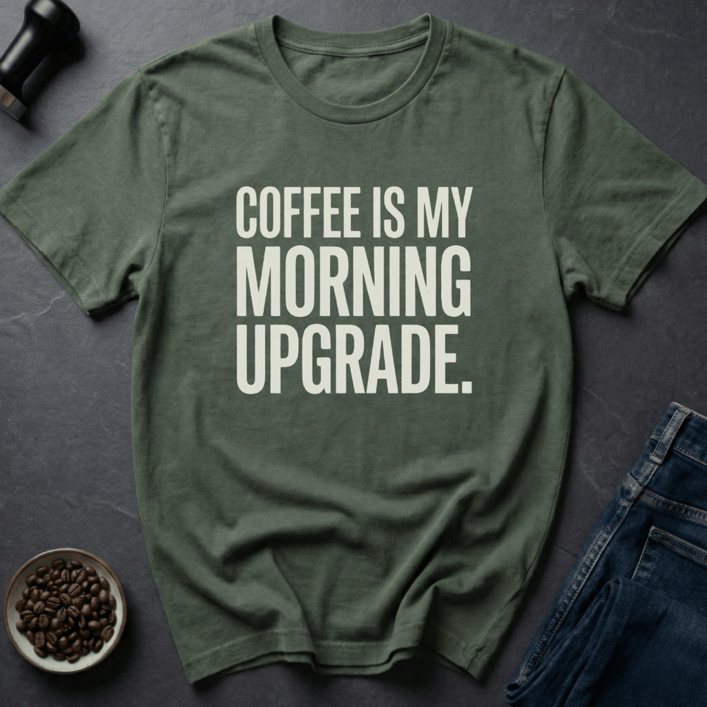 Coffee graphic Coffee Upgrade T-Shirt in by Caffeine Dept