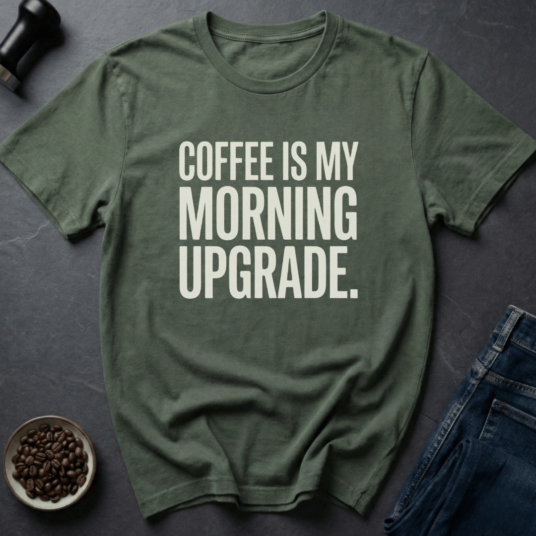 Coffee graphic Coffee Upgrade T-Shirt in by Caffeine Dept