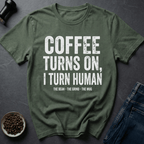 Coffee graphic Coffee On T-Shirt in by Caffeine Dept