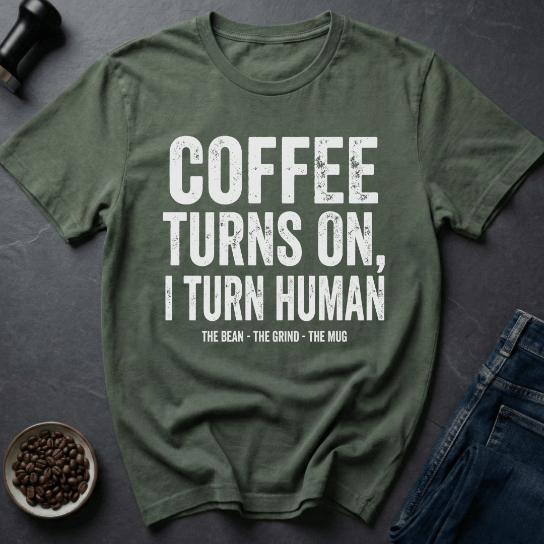 Coffee graphic Coffee On T-Shirt in by Caffeine Dept