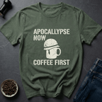 Coffee graphic Coffee First T-Shirt in by Caffeine Dept