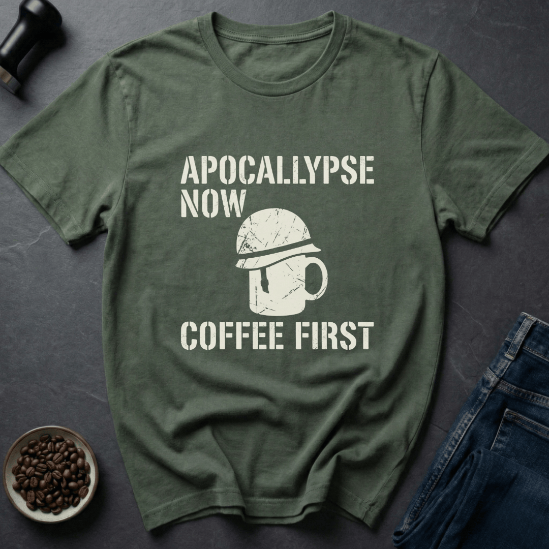 Coffee graphic Coffee First T-Shirt in by Caffeine Dept