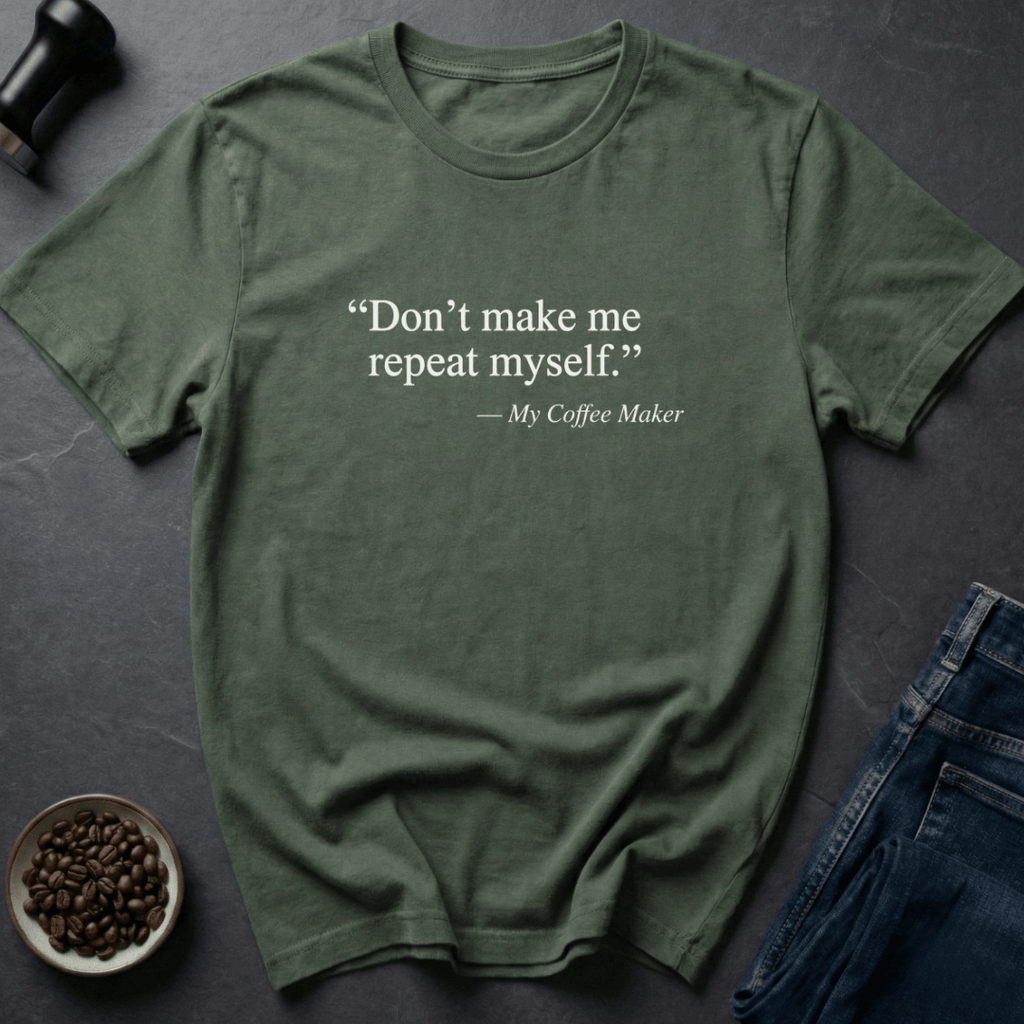Coffee graphic Pot Listener T-Shirt in by Caffeine Dept