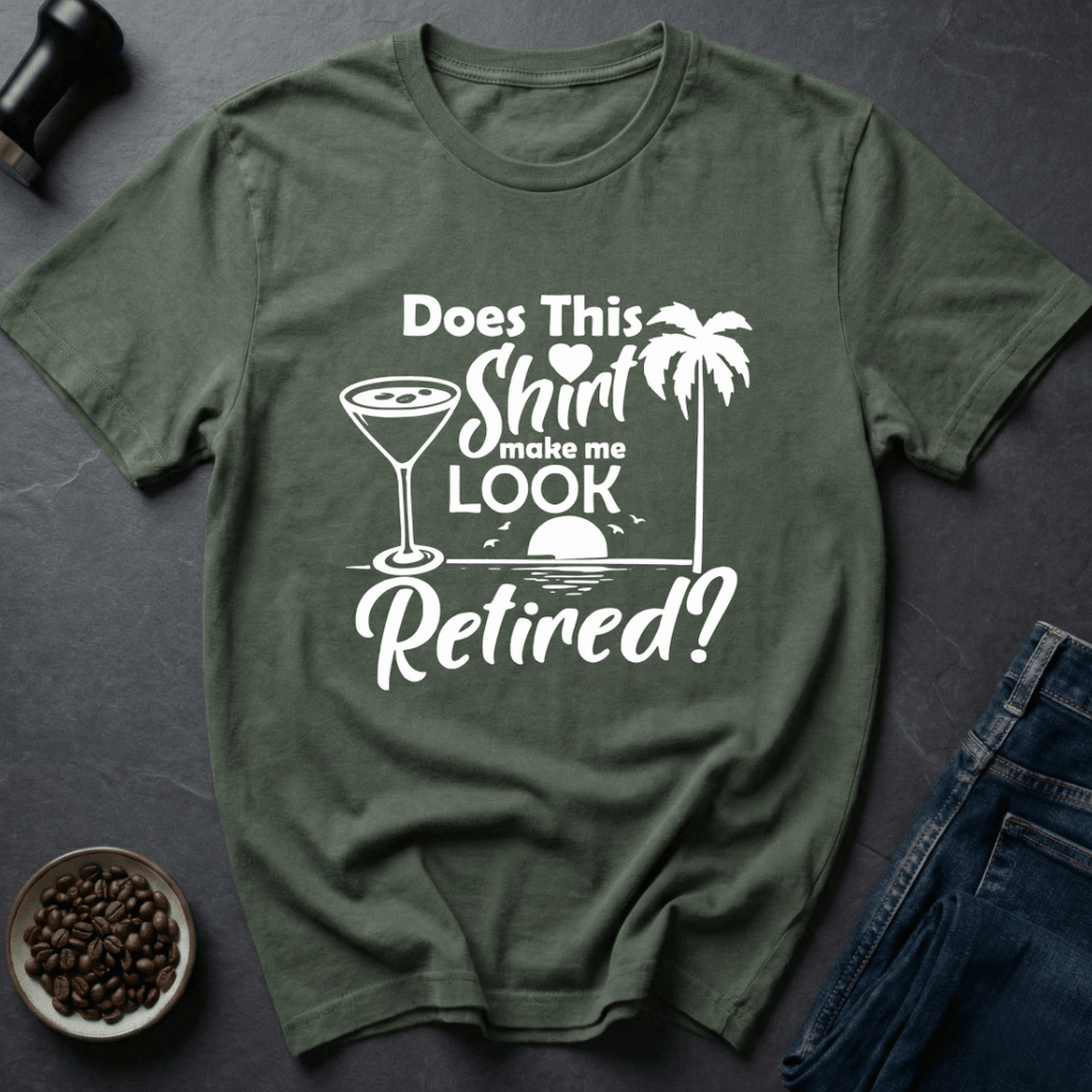Coffee graphic Retired Life T-Shirt in by Caffeine Dept