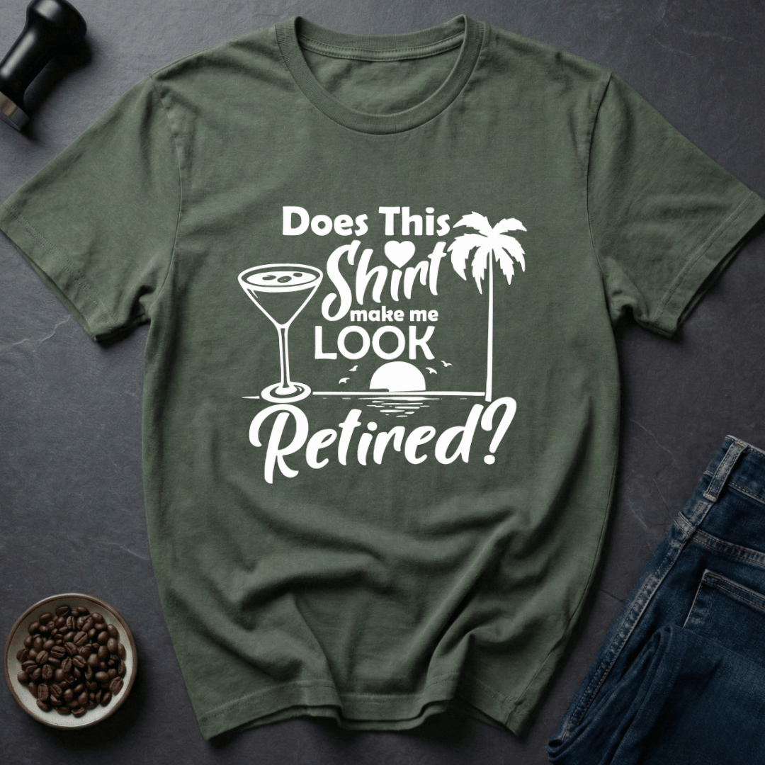 Coffee graphic Retired Life T-Shirt in by Caffeine Dept