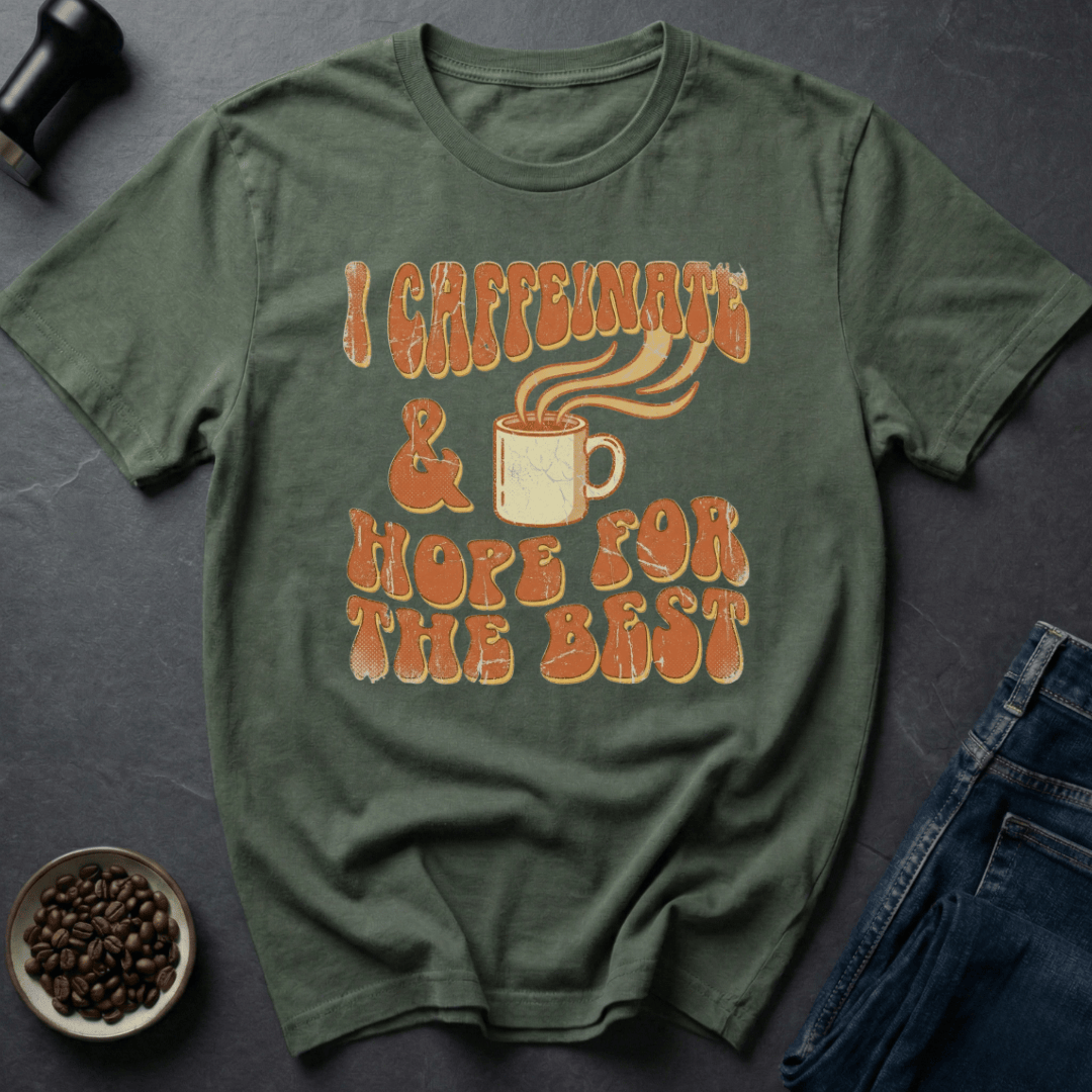 Coffee graphic Caffeinate Hope T-Shirt in by Caffeine Dept