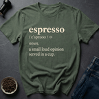Coffee graphic Loud Shot T-Shirt in by Caffeine Dept