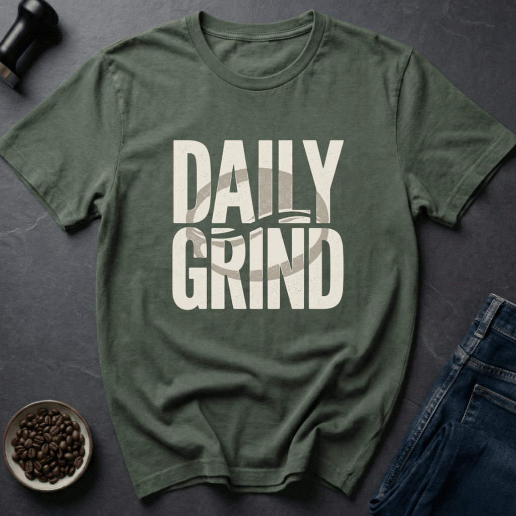 Coffee graphic Daily Grind T-Shirt in by Caffeine Dept