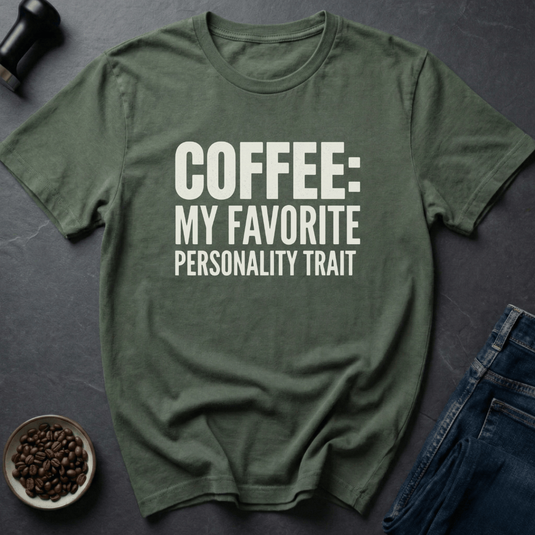 Coffee graphic Trait Coffee T-Shirt in by Caffeine Dept