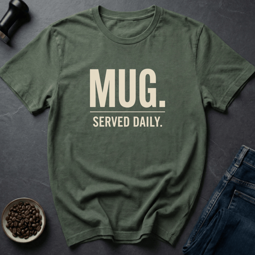 Coffee graphic Mug Life T-Shirt in by Caffeine Dept