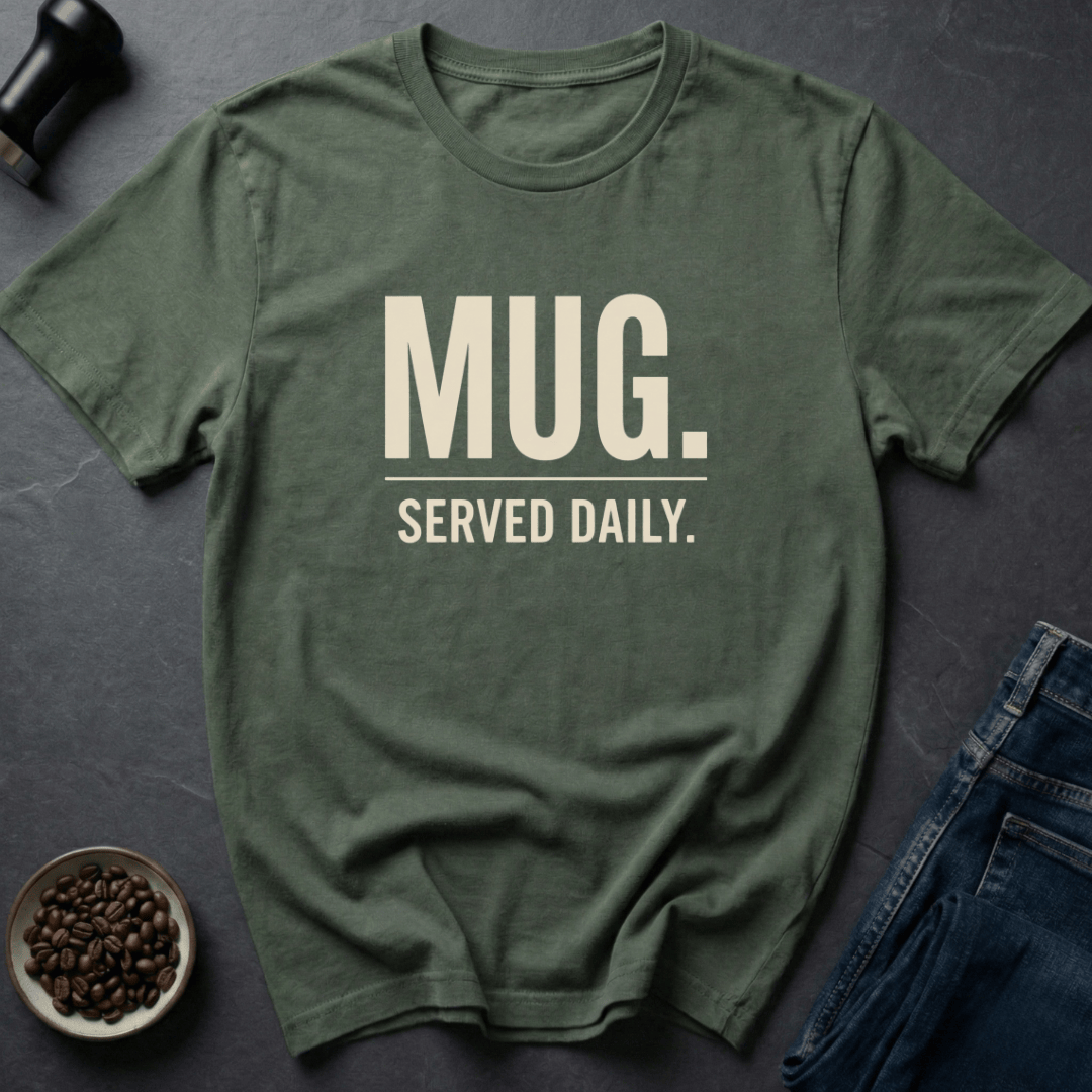 Coffee graphic Mug Life T-Shirt in by Caffeine Dept