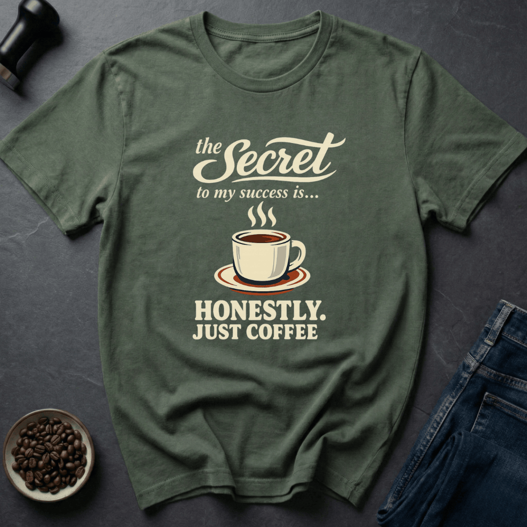 Coffee graphic Coffee Secret T-Shirt in by Caffeine Dept