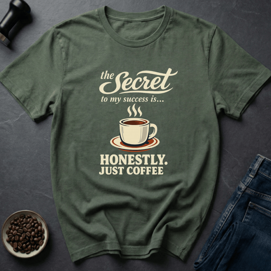 Coffee graphic Coffee Secret T-Shirt in by Caffeine Dept