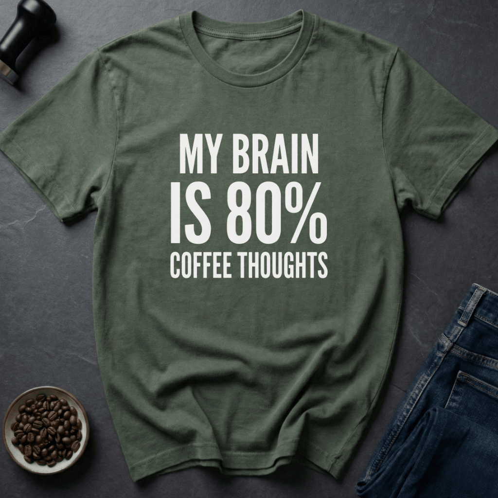 Coffee graphic Bean Powered T-Shirt in by Caffeine Dept