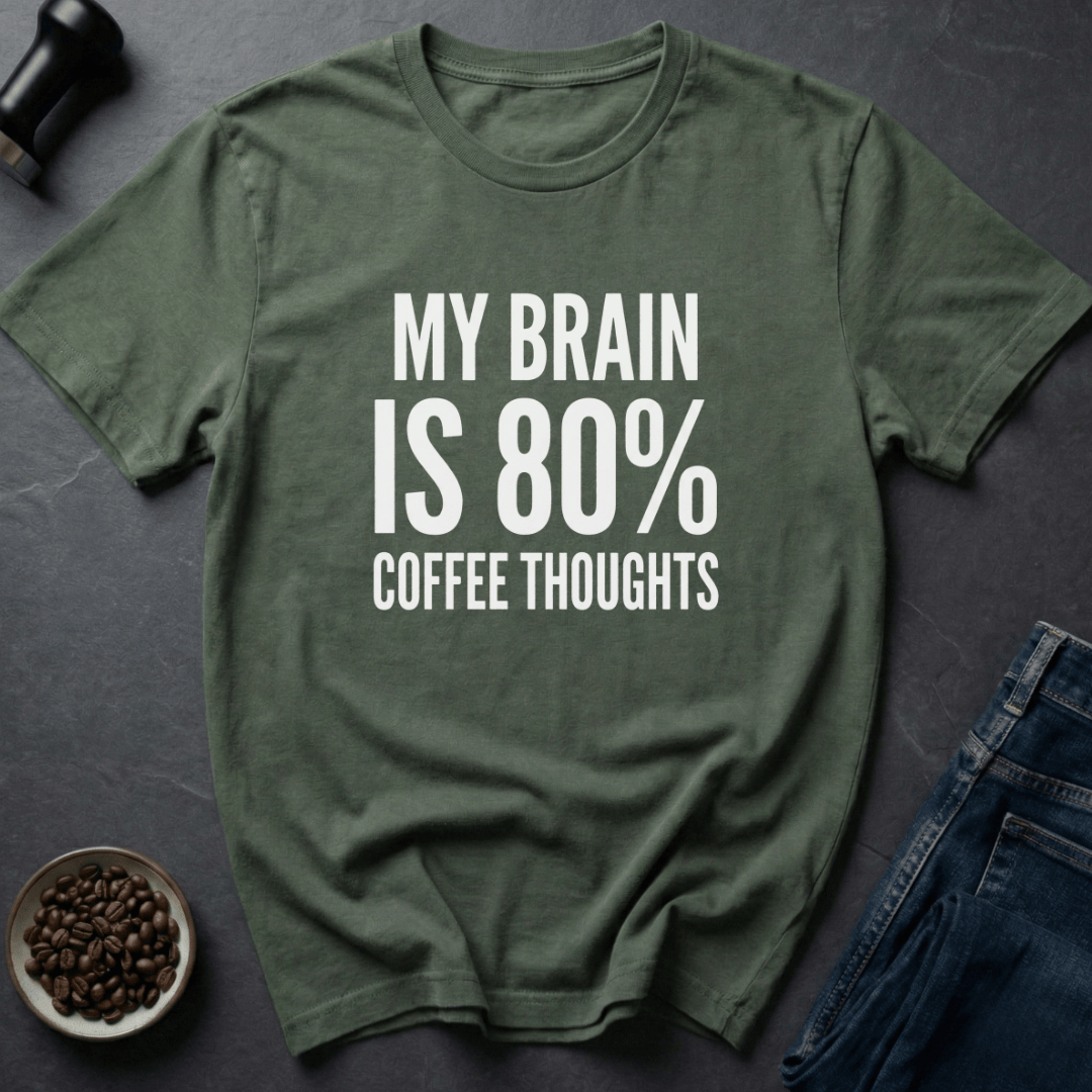 Coffee graphic Bean Powered T-Shirt in by Caffeine Dept