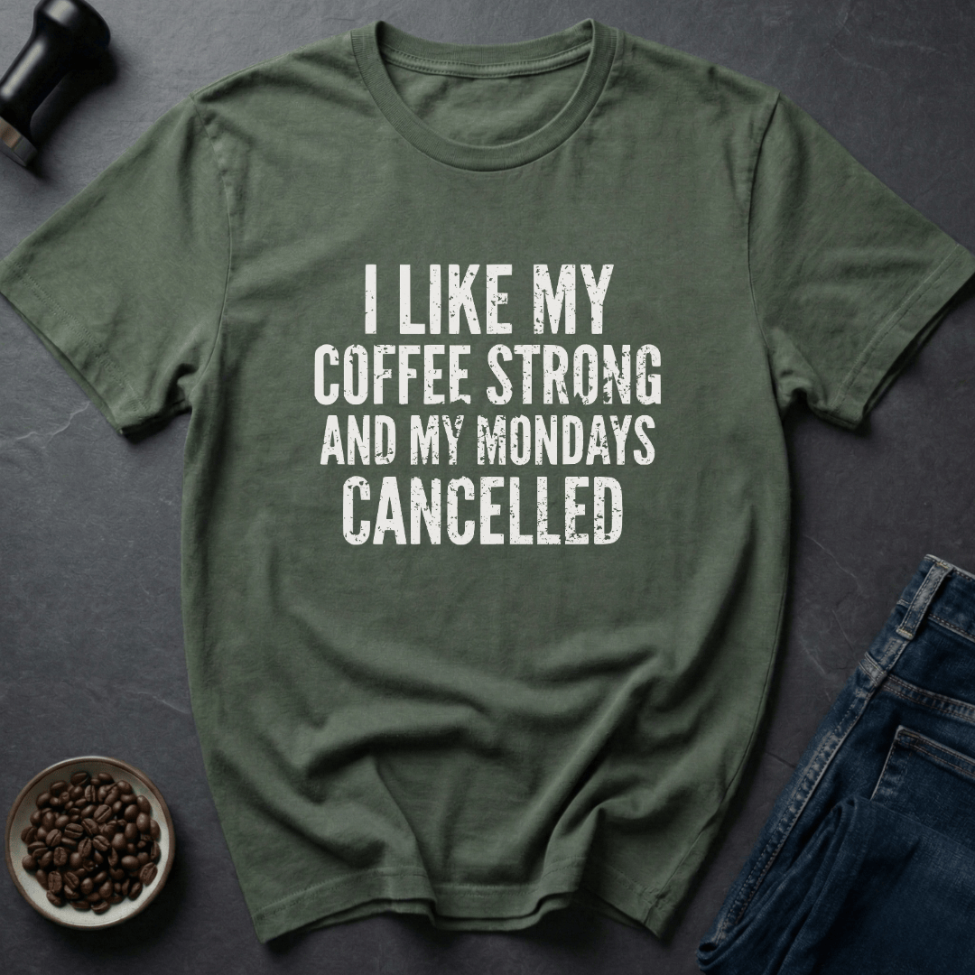 Coffee graphic Monday Survival T-Shirt in by Caffeine Dept