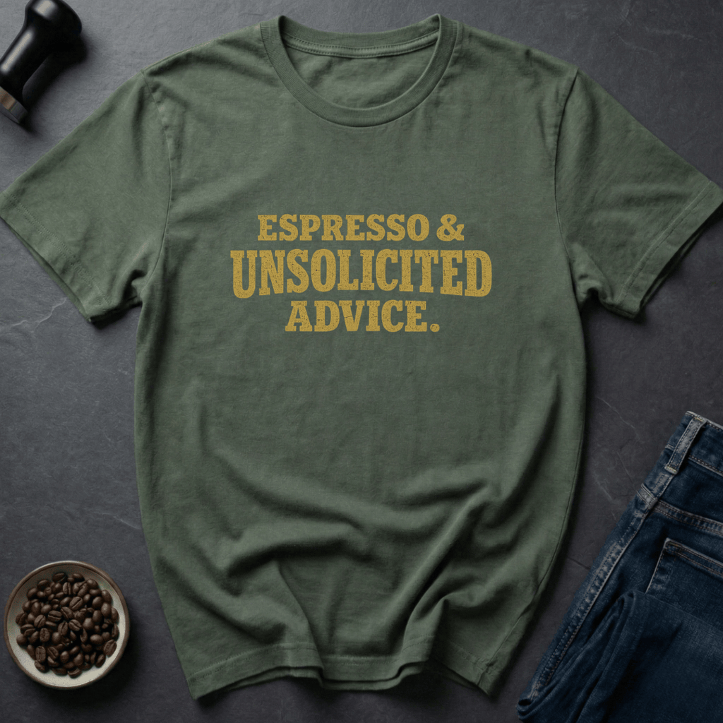 Coffee graphic Espresso Advice T-Shirt in by Caffeine Dept