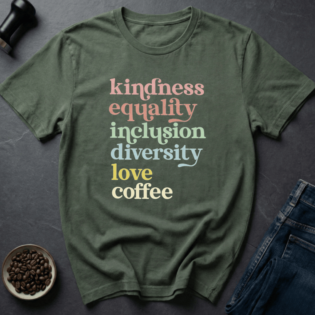 Coffee graphic Kind Coffee T-Shirt in by Caffeine Dept