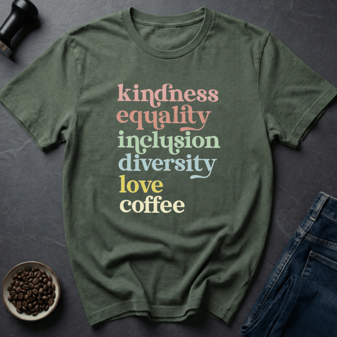 Coffee graphic Kind Coffee T-Shirt in by Caffeine Dept