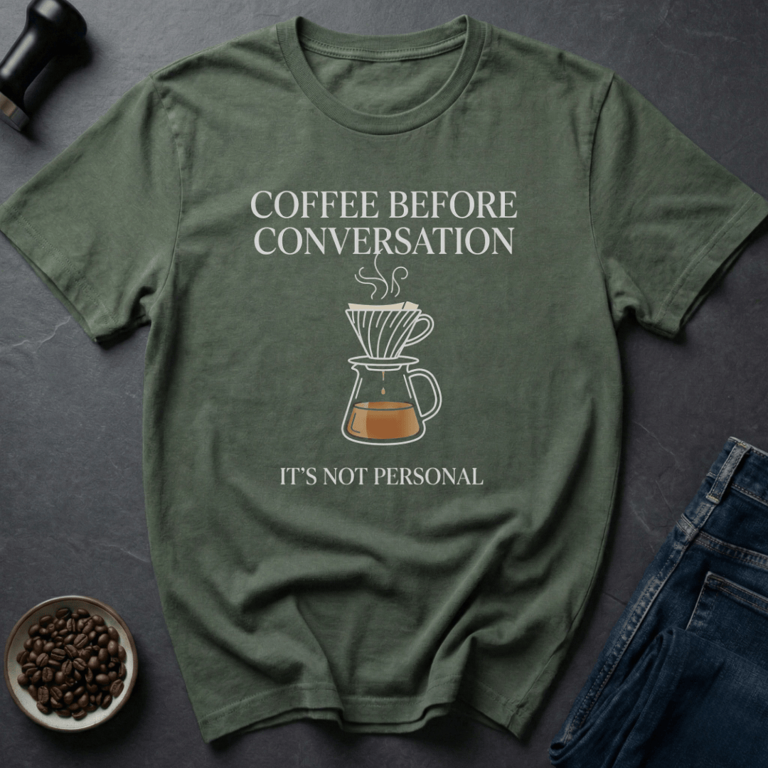Coffee graphic No Talking T-Shirt in by Caffeine Dept