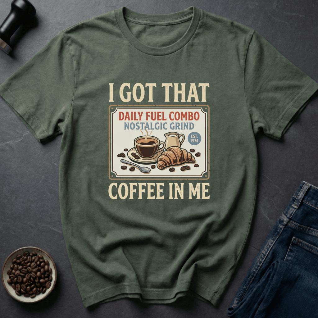 Coffee graphic Morning Combo T-Shirt in by Caffeine Dept