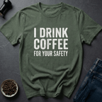 Coffee graphic Caffeine Warning T-Shirt in by Caffeine Dept