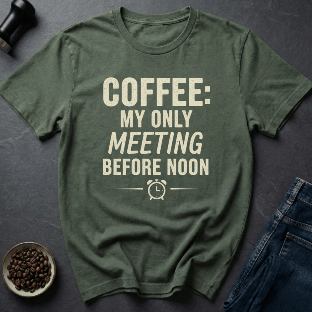 Coffee graphic Coffee Meeting T-Shirt in by Caffeine Dept