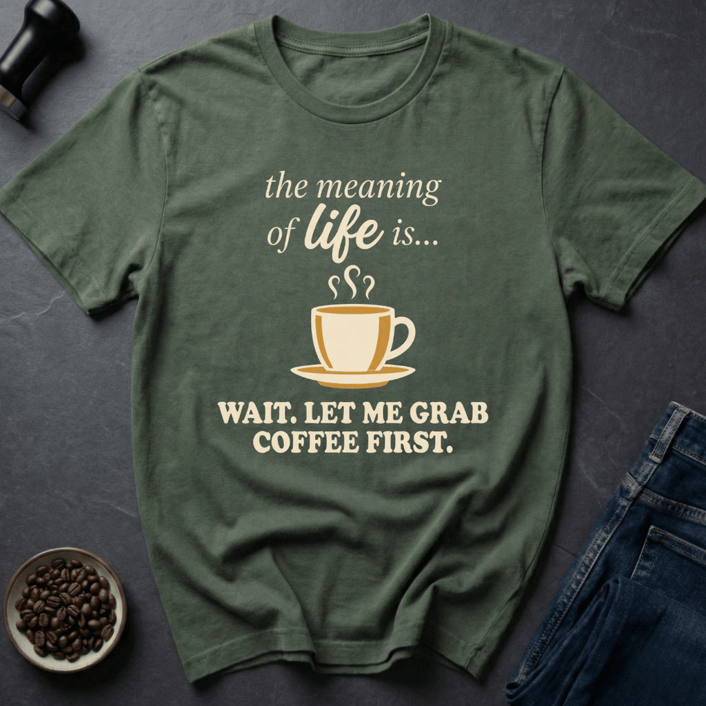 Coffee graphic Coffee Meaning T-Shirt in by Caffeine Dept