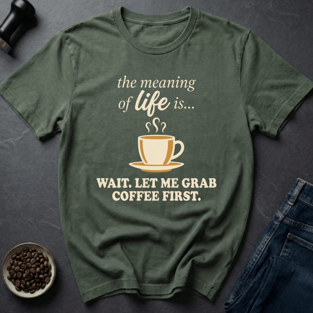 Coffee graphic Coffee Meaning T-Shirt in by Caffeine Dept