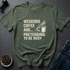 Coffee graphic Weekend Coffee T-Shirt in by Caffeine Dept