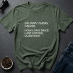 Coffee graphic Last Coffee T-Shirt in by Caffeine Dept