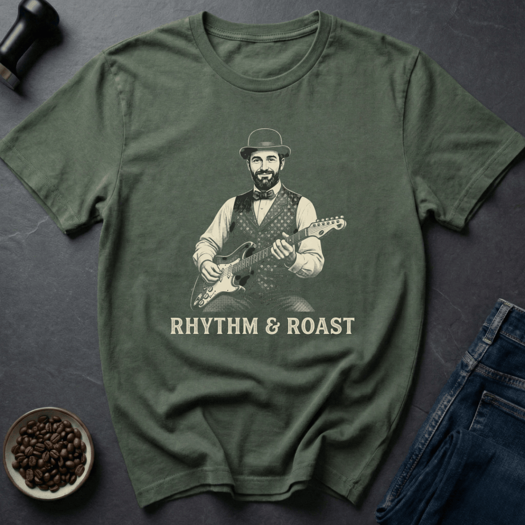 Coffee graphic Brew Rhythm T-Shirt in by Caffeine Dept