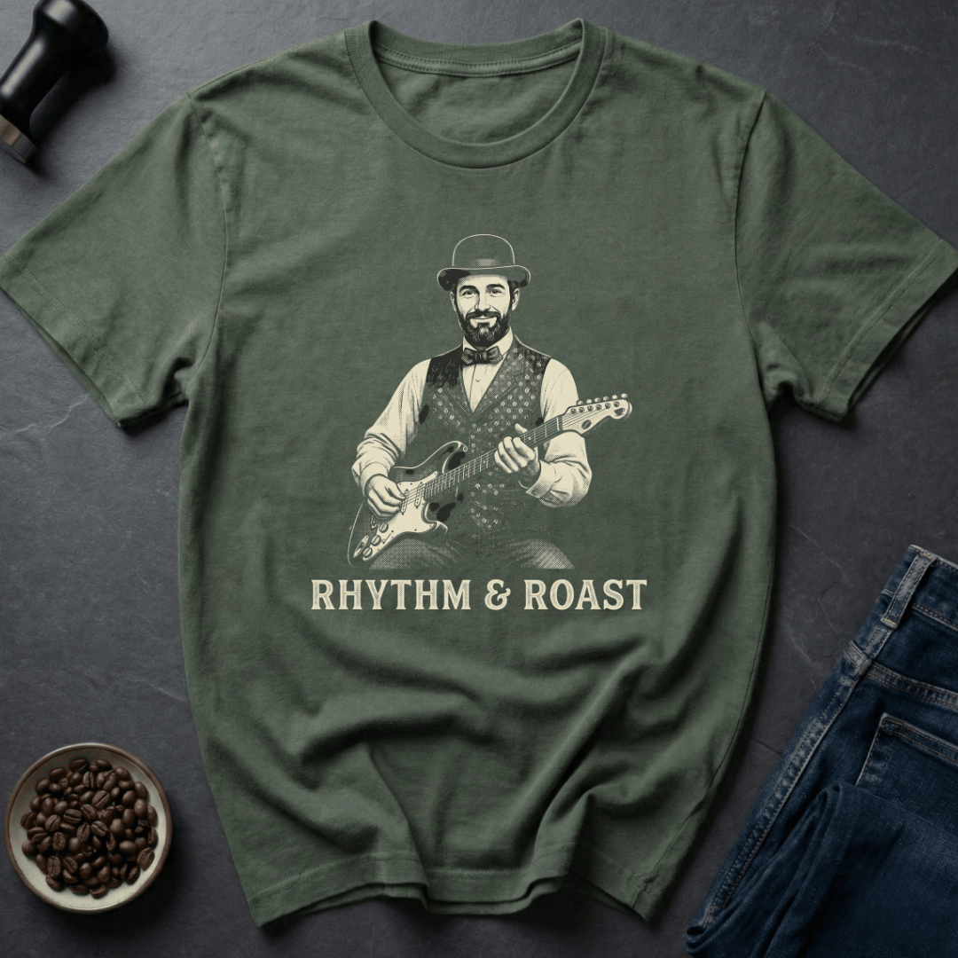 Coffee graphic Brew Rhythm T-Shirt in by Caffeine Dept