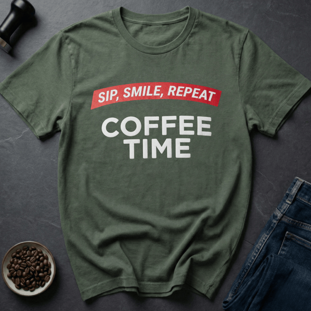 Coffee graphic Coffee Time T-Shirt in by Caffeine Dept