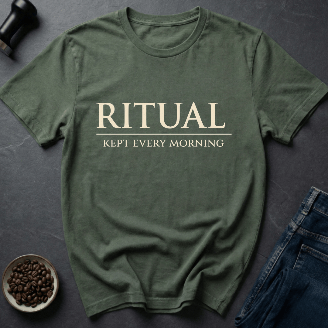 Coffee graphic Morning Ritual T-Shirt in by Caffeine Dept