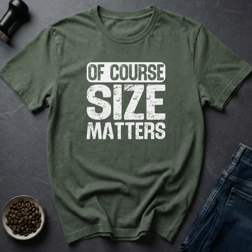 Coffee graphic Coffee Size Matters T-Shirt in by Caffeine Dept