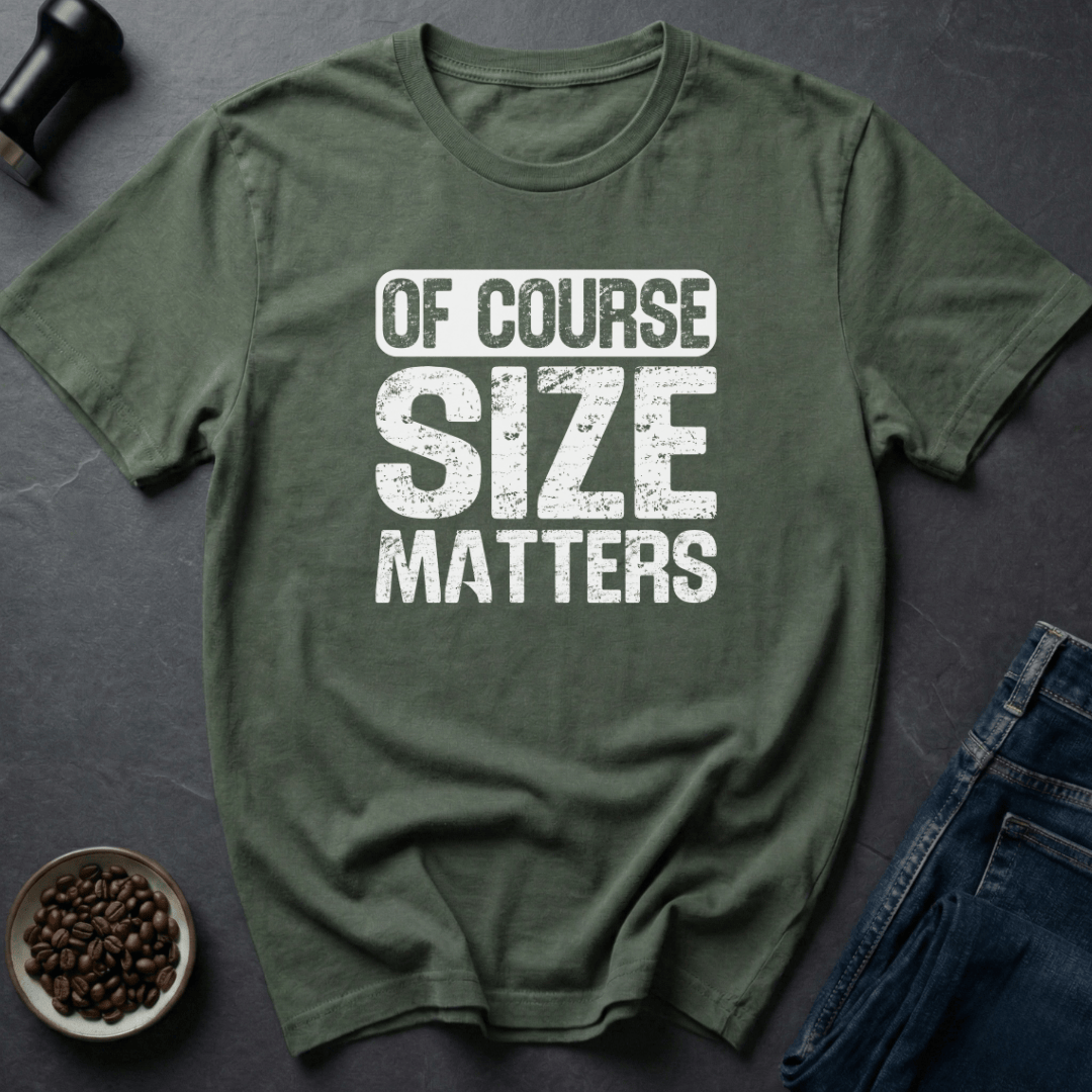 Coffee graphic Coffee Size Matters T-Shirt in by Caffeine Dept