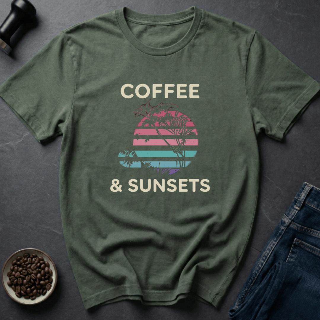 Coffee graphic Palm Roast T-Shirt in by Caffeine Dept