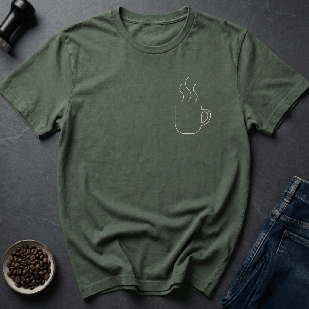 Coffee graphic Simple Sip T-Shirt in by Caffeine Dept
